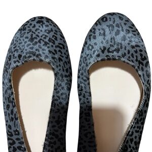 Garnet Hill Leopard Print Calf-hair Flats